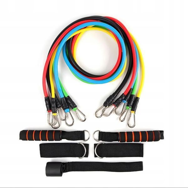 Еспандер гума для зарядок exercise pipe, еспандер гумовий джгут вправи, Фітнес гумки 5 в 1 00014301 фото