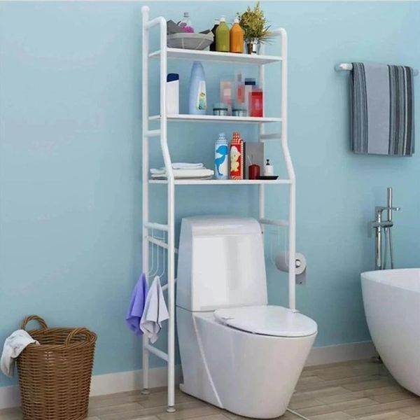 Полиця стелаж у ванну кімнату над унітазом Toilet Rack етажерка у ванну стелаж у туалет 00013360 фото