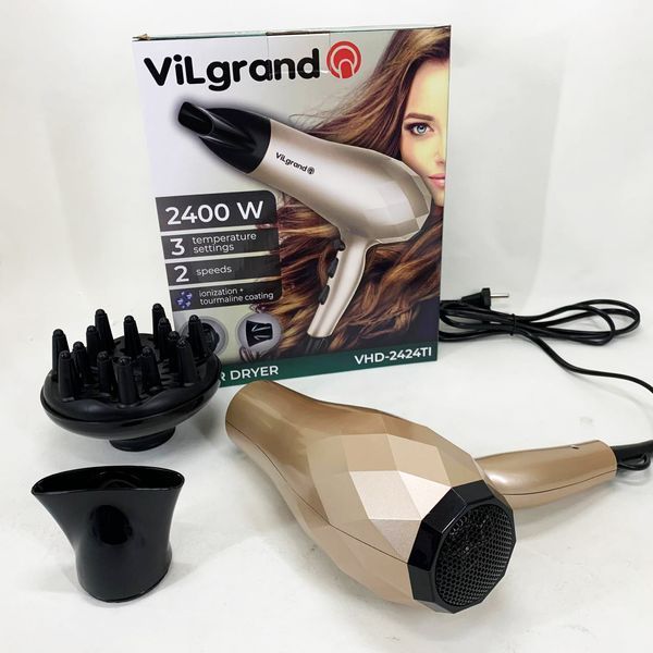 Фен VILGRAND VHD 2424TI. Цвет: бежевый 00014881 фото