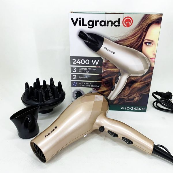 Фен VILGRAND VHD 2424TI. Цвет: бежевый 00014881 фото