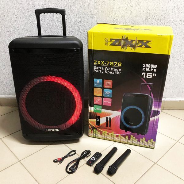 Акустична переносна колонка ZXX-7878/8161 600 Вт 15" 72х42х35см 00017465 фото
