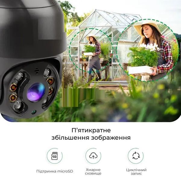 Уличная поворотная IP-камера WI-FI ,А8 / 4mp 360 (A8) monitor ICSSE 00017563 фото