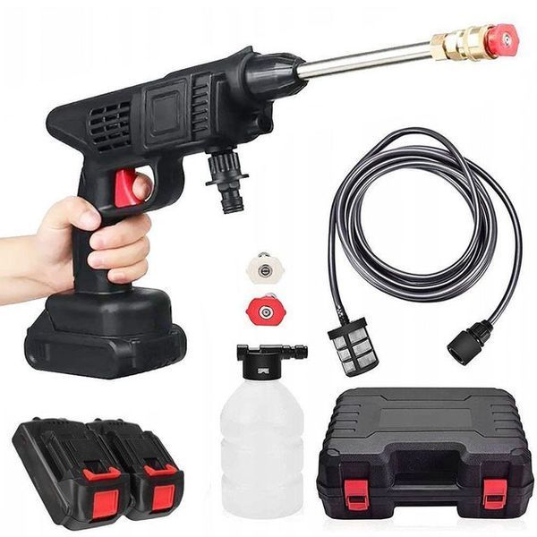 Универсальная автомойка высокого давления Cleaning Gun 48V с 2 аккумуляторами и кейсом 00016898 фото