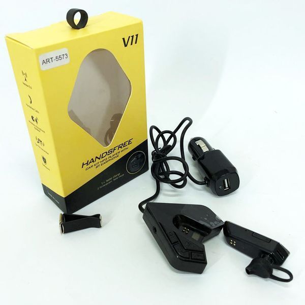 Трансмітер FM V11 BT з Bluetooth гарнітурою модулятор, блютуз фм передавач для автомагнітоли 00016765 фото