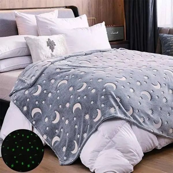 Серый Детский плед-покрывало светящийся в темноте Magic Blanket 150*200 00016061 фото