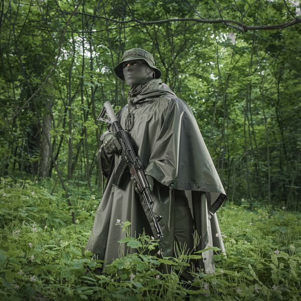 Качественный тактический дождевик - пончо. Военный плащ &ndash; накидка от дождя 00018422 фото