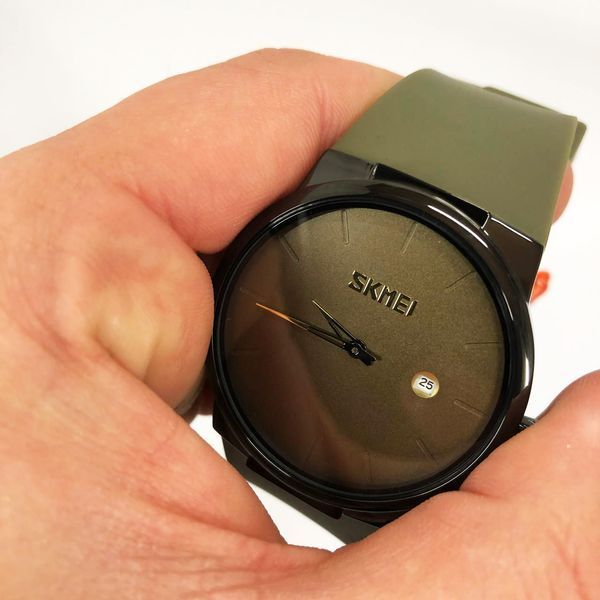 Часы наручные мужские SKMEI 1509AG, мужские круглые наручные часы, Оригинальные мужские часы 00022468 фото