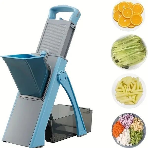 Багатофункціональна овочерізка з регульованою товщиною нарізки Vegetable cutter 223-6 Овочерізка з контейнером 00020454 фото