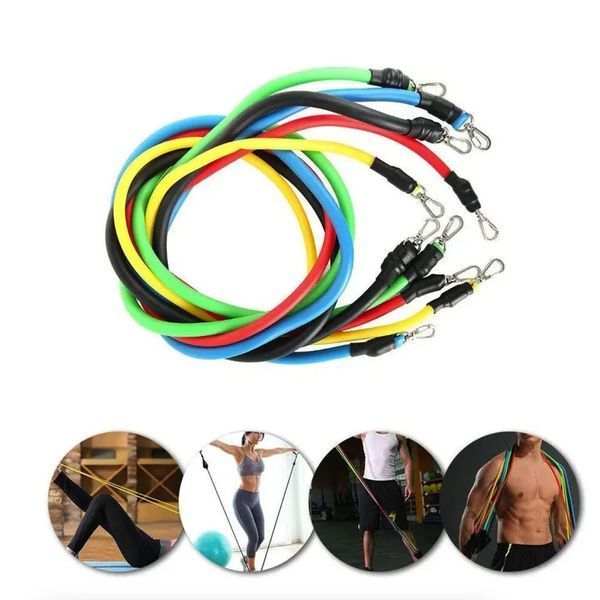 Еспандер гума для зарядок exercise pipe, еспандер гумовий джгут вправи, Фітнес гумки 5 в 1 00014301 фото