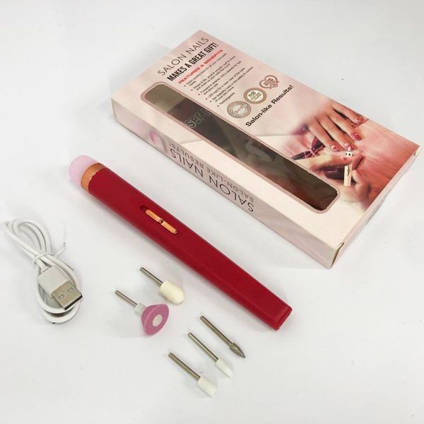 Фрезер для манікюру та педикюру Flawless Salon Nails, машинка для зняття манікюру. Колір: червоний 00015294 фото