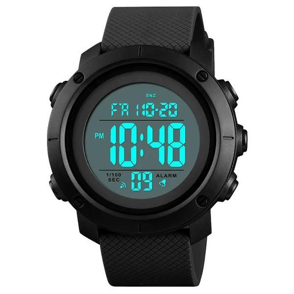 Часы наручные мужские SKMEI 1434BKWT BLACK-WHITE, оригинальные мужские часы. Цвет: черный 00022039 фото