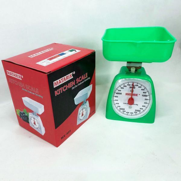 Весы кухонные механические MATARIX MX-405 5 кг, весы для взвешивания продуктов. Цвет: зеленый 00018735 фото