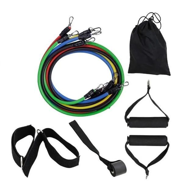Еспандер гума для зарядок exercise pipe, еспандер гумовий джгут вправи, Фітнес гумки 5 в 1 00014301 фото