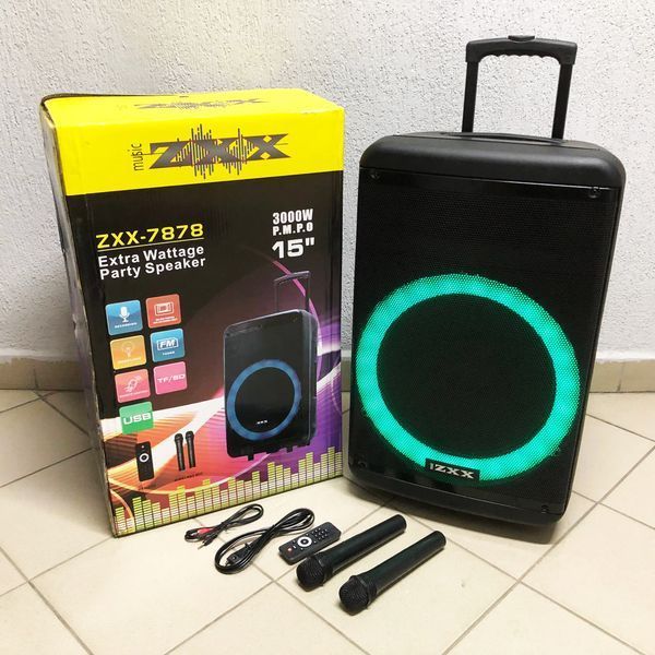 Акустична переносна колонка ZXX-7878/8161 600 Вт 15" 72х42х35см 00017465 фото