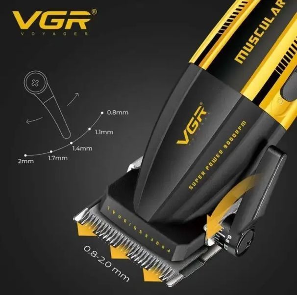 Акумуляторна машинка для стрижки VGR V-285 з насадками 00021682 фото