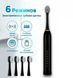 Електрична зубна щітка Sonic Toothbrush Х-3 ультразвукова акумуляторна 4 змінні насадки в комплекті 00014774 фото 5