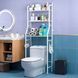 Полиця стелаж у ванну кімнату над унітазом Toilet Rack етажерка у ванну стелаж у туалет 00013360 фото 2