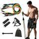 Еспандер гума для зарядок exercise pipe, еспандер гумовий джгут вправи, Фітнес гумки 5 в 1 00014301 фото 15