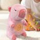 Розовый Интерактивная дышащая Капибара Snuggle Pulse CapyBuddy 30 см мягкая плюшевая игрушка 00015837 фото 6