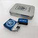 Дуговая электроимпульсная USB зажигалка Украина металлическая коробка HL-447. Цвет: синий 00023028 фото 13