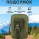 Тактична сумка - сумка для телефону, система MOLLE органайзер тактичний з кордури. Колір: хакі 00018329 фото 4