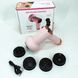 Масажер антицелюлітний для тіла рук та ніг 4 насадки 6 швидкостей Deep Rolling Massager. Колір: рожевий 00014831 фото 7