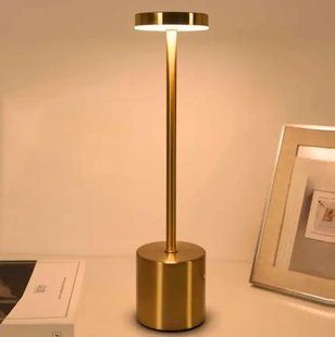 Світлодіодна сенсорна лампа на акумуляторі, три колірні температури 34.4 см золота 00022523 фото