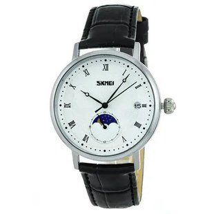 Часы наручные мужские SKMEI 9308SIBK, мужские часы стильные часы на руку, модные мужские часы круглые 00022462 фото