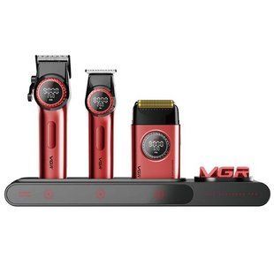 Профессиональный набор для барберов VGR Stepless Pro 3 in 1 RED 00015276 фото