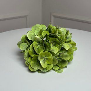 Гортензия латексная искусственная h=70см d=17 cm 1шт. Цвет: салатовый 00013445 фото