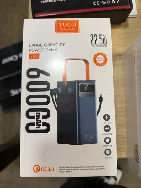 Внешний аккумулятор TUGII Y106 60000 мАч с быстрой зарядкой 22,5 Вт 00018253 фото