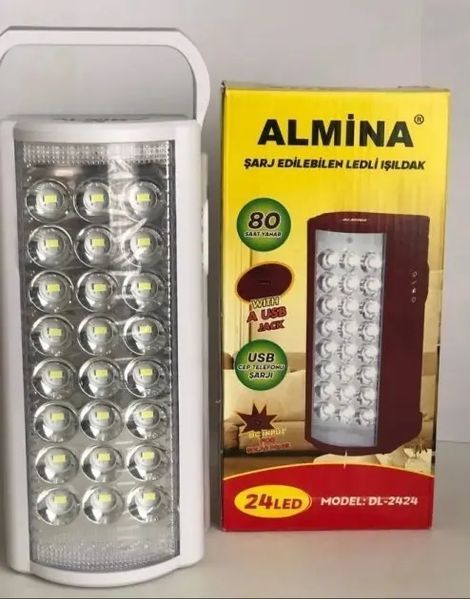 Фонарь переносной светодиодный с повербанком ALFARID (Almina) , встроенный аккумулятор DL-2424 30000 MAH, 24 LED, ЗУ 220V 00023093 фото
