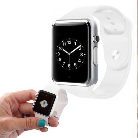 Смарт-часы Smart Watch A1 умные электронные со слотом под sim-карту + карту памяти micro-sd. Цвет: белый 00022483 фото