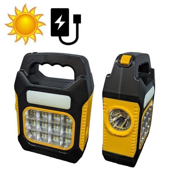 Фонарь переносной JY-978D-LED+12COB, power bank, фонарь светодиодный прожектор. Цвет: желтый 00023399 фото