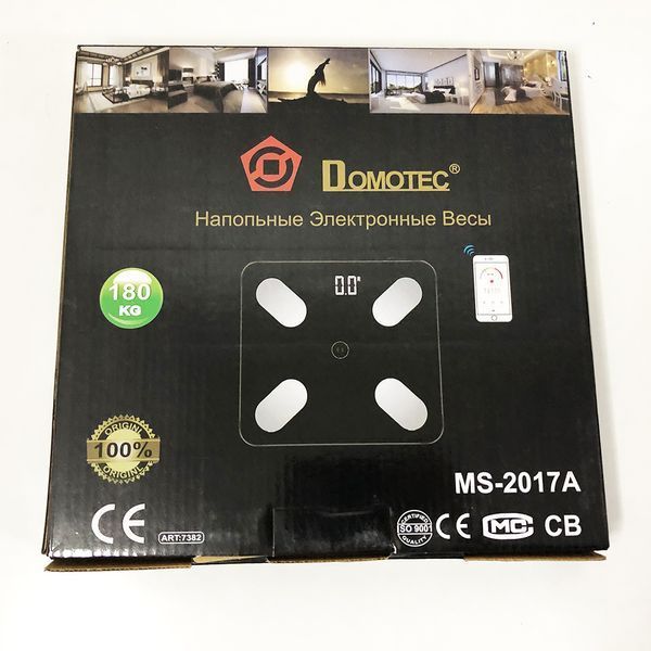 Смарт ваги для підлоги, електронні Domotec MS-2017A з додатком на телефон, до 180 кг 00013517 фото
