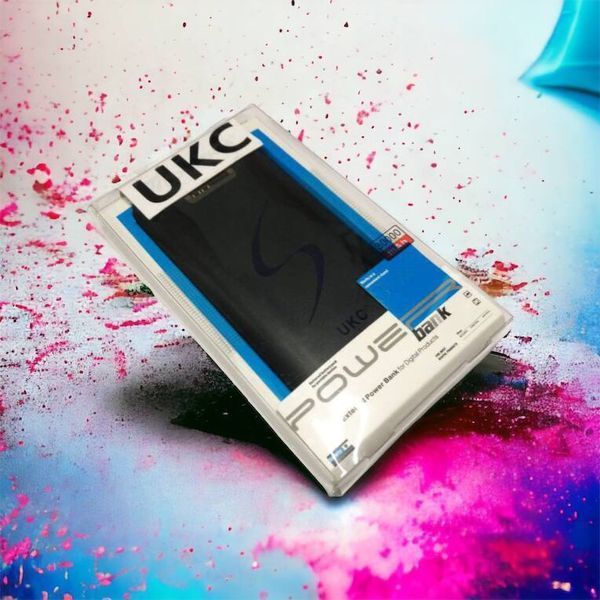 Мобільна зарядка портативна Power Bank 30000 mAh UKC, Зовнішній акумулятор, Зарядка power bank. Колір: чорний 00017455 фото