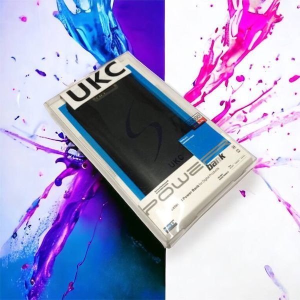 Мобільна зарядка портативна Power Bank 30000 mAh UKC, Зовнішній акумулятор, Зарядка power bank. Колір: чорний 00017455 фото