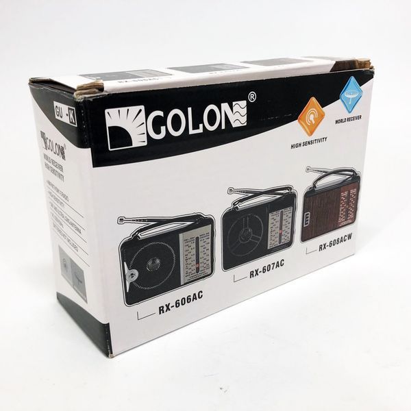Портативный Радиоприёмник всеволновой GOLON RX-607 AC, Переносной приемник fm am, FM-приемники 00017300 фото