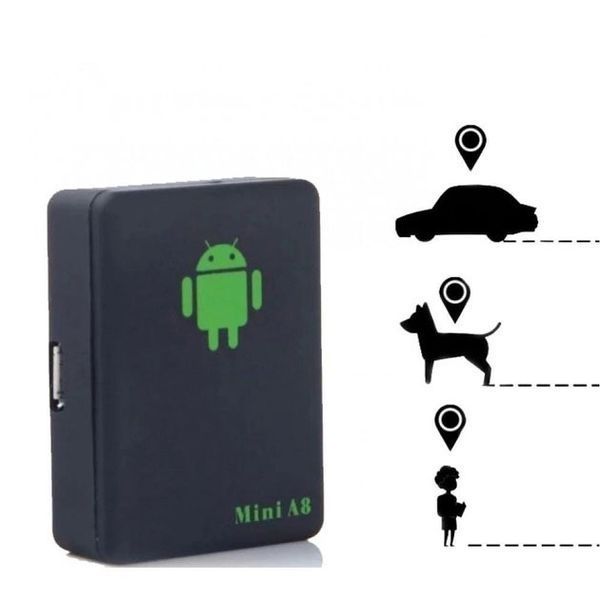 Міні GPS трекер через SIM карту А8 з вбудованим мікрофоном, GPS GSM трекер для авто, Маячок 00017266 фото