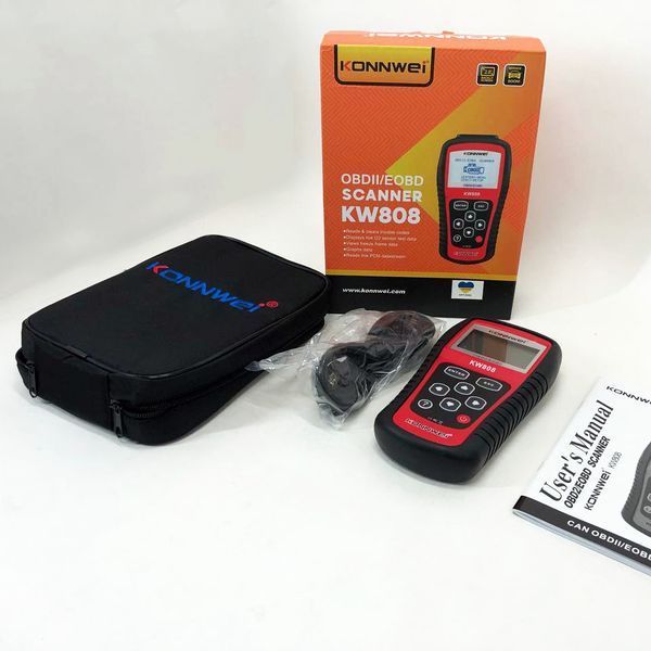 Автомобильный диагностический сканер Konnwei KW808 OBD II/EOBD, Автотестер универсальный Адаптер 00016766 фото