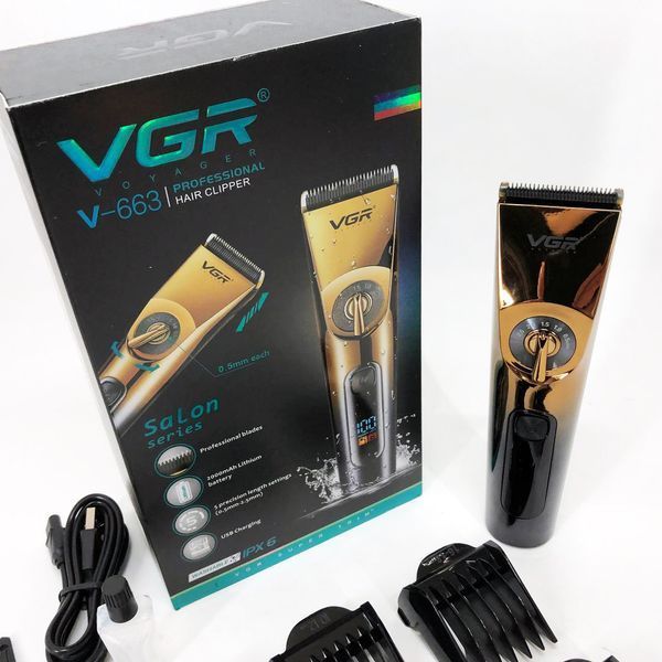 Професійна бездротова машинка для стрижки VGR V-663 тример для волосся, бороди та вусів 00014542 фото