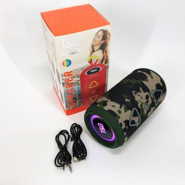 Bluetooth колонка портативная TG656 FM-радио, Громкая колонка для вечеринки. Цвет: камуфляж 00017240 фото