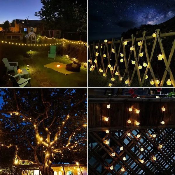 Гирлянда уличная LED лампочки SOLAR GARDEN LIGHT 834-122 WW на солнечной батарее 00023592 фото