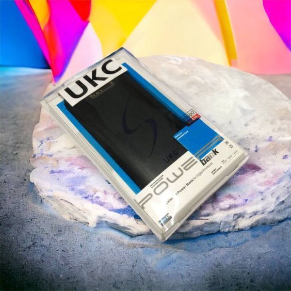 Мобільна зарядка портативна Power Bank 30000 mAh UKC, Зовнішній акумулятор, Зарядка power bank. Колір: чорний 00017455 фото