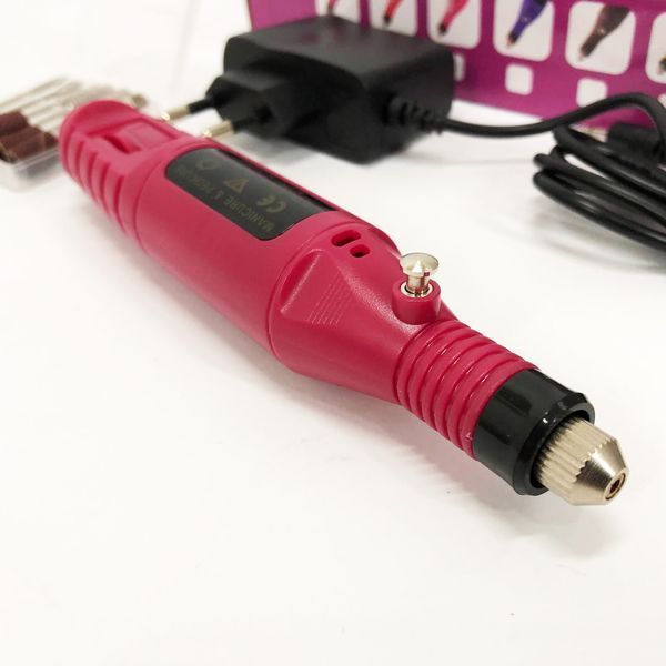 Ручний фрезер для нігтів SmartUs CBM-033 для манікюру та педикюру в домашніх умовах. Колір: бордовий 00015468 фото