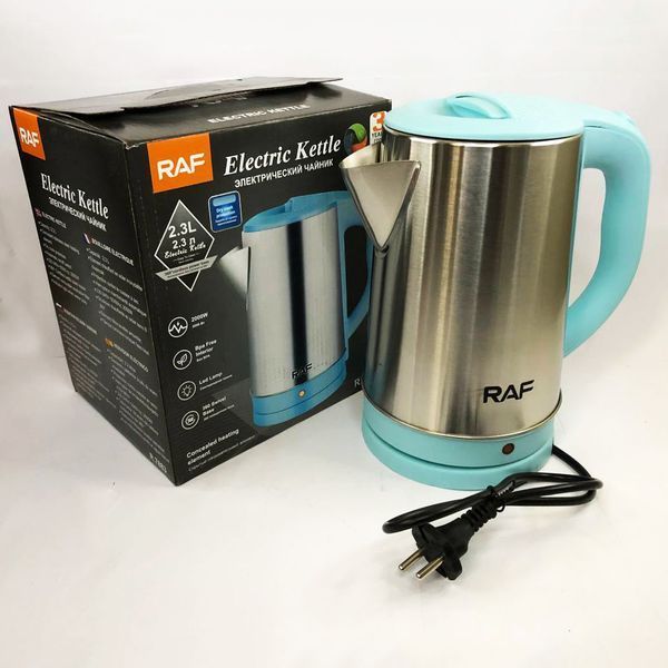 Электрочайник из нержавейки RAF R7883 2,3л.. Цвет: синий 00020104 фото