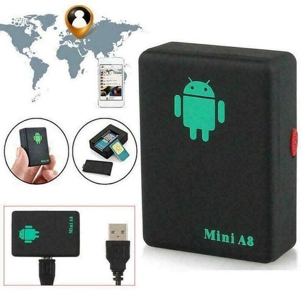 Міні GPS трекер через SIM карту А8 з вбудованим мікрофоном, GPS GSM трекер для авто, Маячок 00017266 фото