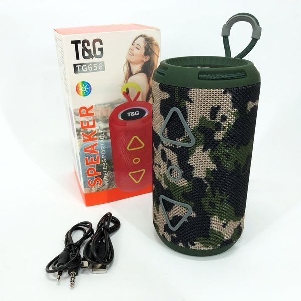 Bluetooth колонка портативная TG656 FM-радио, Громкая колонка для вечеринки. Цвет: камуфляж 00017240 фото