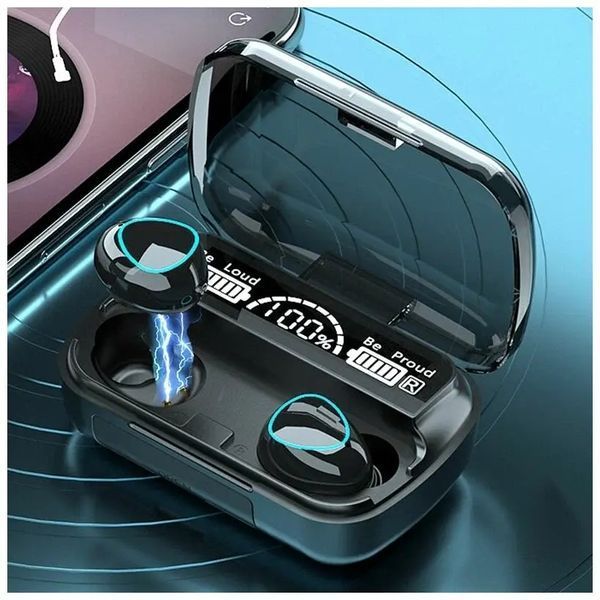 Беспроводные наушники вкладыши с микрофоном для Андроид и IOS TWS WIRELESS (M10) 00023906 фото