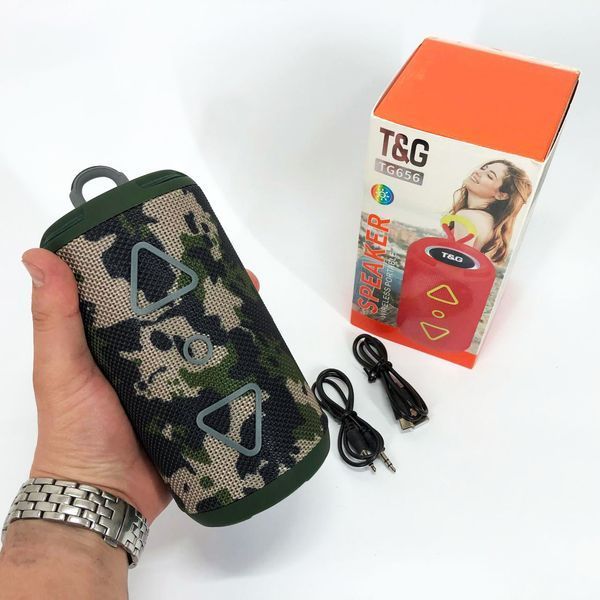 Bluetooth колонка портативная TG656 FM-радио, Громкая колонка для вечеринки. Цвет: камуфляж 00017240 фото